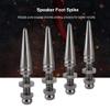 4 Pairs Pure Copper Speaker Foot Spikes, Shockproof Subwoofer Base Pads with Chrome Plating for HiFi Speaker Stands, M8 Threaded Anti - Vibration Isolation Feet view 3