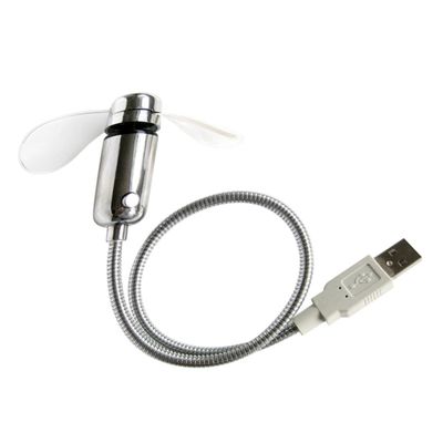 BESPORTBLE USB Clock Fan with LED Display Portable Mini Usb-powered Cooling Fan Rechargeable Small Desk for Home Office Travel