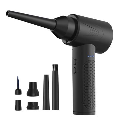 Fdit Wireless Vacuum Cleaner, Cordless Portable Electric Air Duster with 3 Speed Settings for Home Computer Keyboard and Electronic Equipment (AD35 Black)