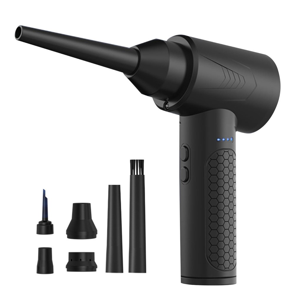 Fdit Wireless Vacuum Cleaner, Cordless Portable Electric Air Duster with 3 Speed Settings for Home Computer Keyboard and Electronic Equipment (AD35 Black)