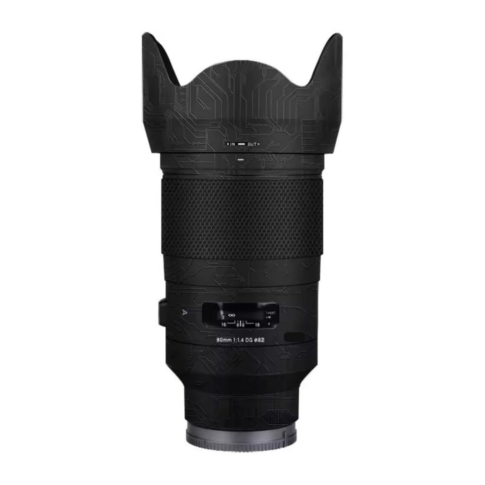 40 1.4 Camera Lens Skin Anti-Scratch Sticker for Sigma 40mm F1.4 Art fit for Sony Mount Coat Vinyl Protective Film Decals(Circuit Black)