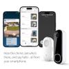 Arlo Video Doorbell 2K + Chime 2 (2nd Gen, Latest Release), Wireless or Wired Option, 2-Way Audio, Night Vision, H (Renewed) view 3