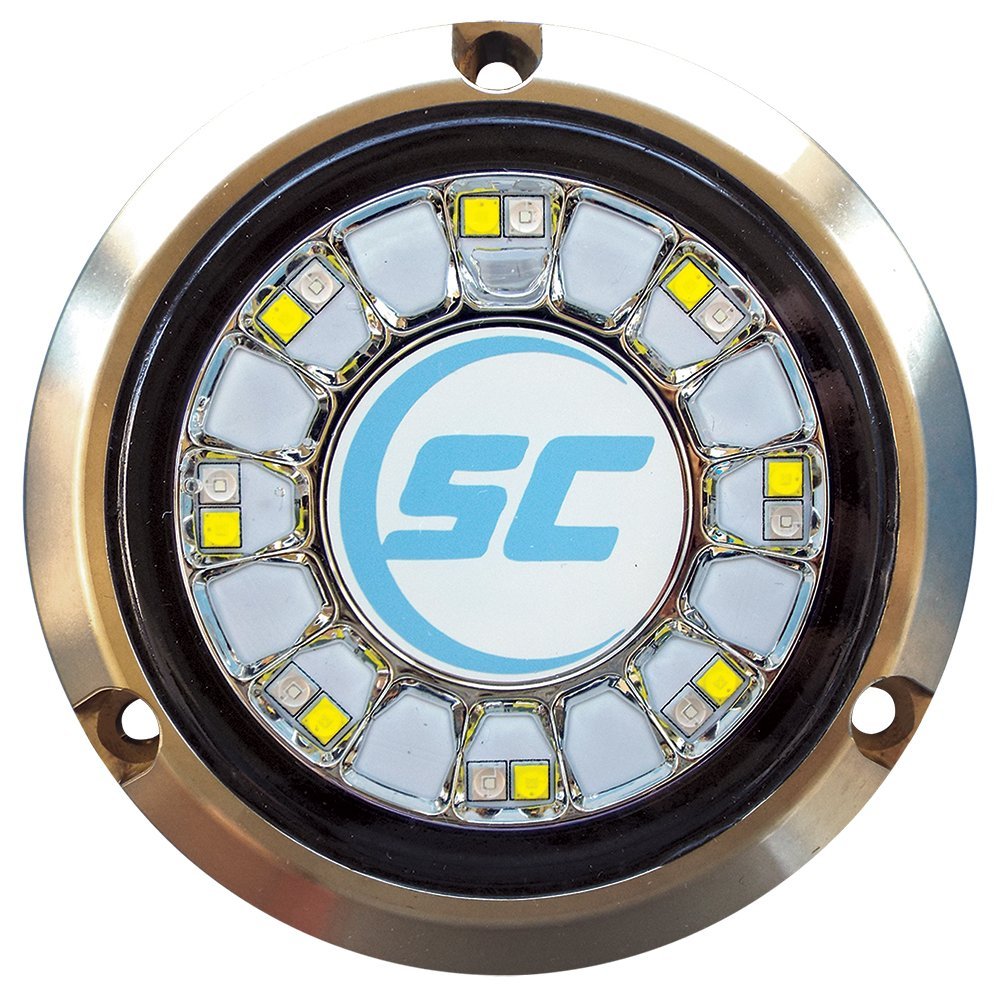 SCR-16-BW-BZ-10 - Aftermarket Replacement Shadow-Caster Blue White Color Changing Underwater Light - 16 LEDs - Bronze Compatible with Shadow-Caster LED Lighting