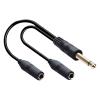 BHUPWZE Male Female Adapter Cable 1/4 6.35mm Plug to Dual Y-Shaped Splitter Stereo Sound Frequency Line view 1