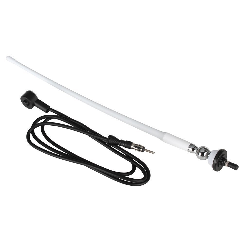 MRANT12W - Aftermarket Replacement AM FM Rubber Antenna - White Compatible with Boss Audio