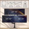 Mount-It! Heavy-Duty 2+1 Triple Monitor Mount, Stacked Ultrawide Desk Monitor Arm for One 49 Screen + Two 35 Monitors, 44 lb Gas Spring Arms, Clamp & Grommet Mount view 3