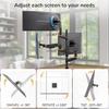 Mount-It! Heavy-Duty 2+1 Triple Monitor Mount, Stacked Ultrawide Desk Monitor Arm for One 49 Screen + Two 35 Monitors, 44 lb Gas Spring Arms, Clamp & Grommet Mount view 4