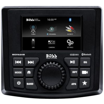 MGV520B - Aftermarket Replacement Marine Stereo with AM FM BT USB Rear Camera Compatible with Boss Audio
