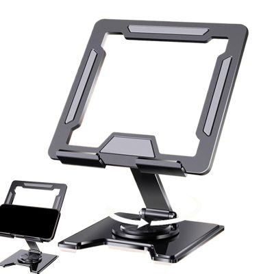Tablet Holder | Rotatable Portable Foldable Bracket,Monitors Stand Holder | for Car Bed Desk Reading Monitor Offices Bedside Travel Kitchen