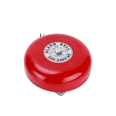 AC 220V Fire Alarm Bell CB6B/8B/10B 95dB Metal Electric Circular Alarm Bell School Home Safety Alarm Bell Metal(CB-10B-2504(10 inch))