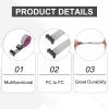 MECCANIXITY 5 Pcs IDC Connector Flat Ribbon Cable, 14 Pins 2.54mm Pitch 1.5m Length FC to FC Dual Female Connector Flat Ribbon Cable Wire for Industrial Electronics, Grey view 3