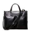 Man Handbag Briefcase Men Shoulder Genuine Leather Bags Brown 14 Inch Laptop Bag view 1