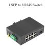 BOQZPZR 1 SFP to 8 POE Industrial Gigabit Switch 10/100/1000M, 550M/2KM/3KM Fiber Optic Transceiver Modules, for Networks(Kit3) view 3