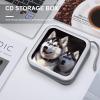 FekiLoot Husky Dog CD Case Portable DVD Case Holder Large Storage Disc Wallet Bag 40 Capacity Hard Plastic Disc Cases Storage Binder DVD Case Wallet for Car Home Travel view 4