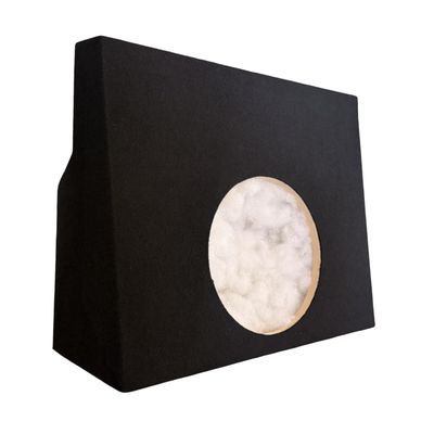 12 inch Shallow Mount Subwoofer Enclosure Compatible with Tacoma 2005-2023 Double Cab | Custom Slim Fit Behind Seat Truck Box | 0.50 Cu. Ft. Air Space | 5/8" MDF Wood Construction