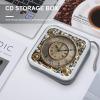 FekiLoot Rusty Steampunk Clock CD Case Portable DVD Case Holder Large Storage Disc Wallet Bag 40 Capacity Hard Plastic Disc Cases Storage Binder DVD Case Wallet for Car Home Travel view 4