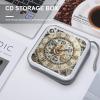 FekiLoot Steampunk Gears Clock CD Case Portable DVD Case Holder Large Storage Disc Wallet Bag 40 Capacity Hard Plastic Disc Cases Storage Binder DVD Case Wallet for Car Home Travel view 4