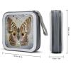 FekiLoot Moth CD Case Portable DVD Case Holder Large Storage Disc Wallet Bag 40 Capacity Hard Plastic Disc Cases Storage Binder DVD Case Wallet for Car Home Travel view 2