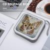 FekiLoot Moth CD Case Portable DVD Case Holder Large Storage Disc Wallet Bag 40 Capacity Hard Plastic Disc Cases Storage Binder DVD Case Wallet for Car Home Travel view 4