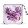FekiLoot Lilac Flowers CD Case Portable DVD Case Holder Large Storage Disc Wallet Bag 40 Capacity Hard Plastic Disc Cases Storage Binder DVD Case Wallet for Car Home Travel view 1
