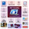 Lenovo IdeaPad 5 16IRU9 16" WUXGA Touch Convertible 2-in-1 Notebook, Intel Core 5 120U, 16GB LPDDR5x 1TB SSD, Wi-Fi6, Backlit KB, FP Reader, Win11, Luna Gray, w/2TB USB Drive, W/GaLiMu view 3