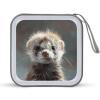 FekiLoot Hairy Ferret CD Case Portable DVD Case Holder Large Storage Disc Wallet Bag 40 Capacity Hard Plastic Disc Cases Storage Binder DVD Case Wallet for Car Home Travel view 1