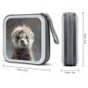 FekiLoot Hairy Ferret CD Case Portable DVD Case Holder Large Storage Disc Wallet Bag 40 Capacity Hard Plastic Disc Cases Storage Binder DVD Case Wallet for Car Home Travel view 2