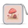 FekiLoot Bear And Mushroom CD Case Portable DVD Case Holder Large Storage Disc Wallet Bag 40 Capacity Hard Plastic Disc Cases Storage Binder DVD Case Wallet for Car Home Travel view 1