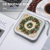 FekiLoot Christmas Garland CD Case Portable DVD Case Holder Large Storage Disc Wallet Bag 40 Capacity Hard Plastic Disc Cases Storage Binder DVD Case Wallet for Car Home Travel view 4