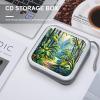 FekiLoot Tropical Jungle Painting CD Case Portable DVD Case Holder Large Storage Disc Wallet Bag 40 Capacity Hard Plastic Disc Cases Storage Binder DVD Case Wallet for Car Home Travel view 4