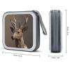 FekiLoot Free Deer CD Case Portable DVD Case Holder Large Storage Disc Wallet Bag 40 Capacity Hard Plastic Disc Cases Storage Binder DVD Case Wallet for Car Home Travel view 2