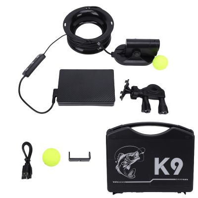 CIOURSTO Underwater Fish Finder with Camera Auto Floating Ball Positioning 4.3 inch IPS Screen Monitor Multi Layer View Temperature Sensor for Night Fishing (K9 Basic 20m Cable)