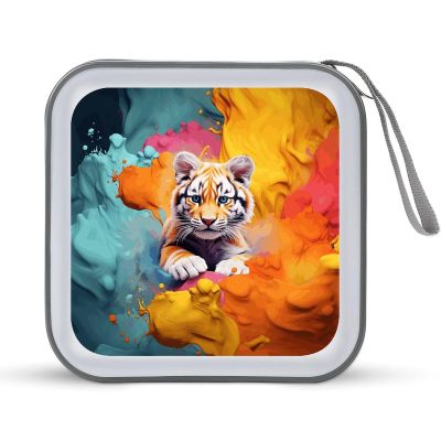 FekiLoot Color Animation CD Case Portable DVD Case Holder Large Storage Disc Wallet Bag 40 Capacity Hard Plastic Disc Cases Storage Binder DVD Case Wallet for Car Home Travel