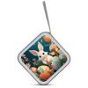 FekiLoot Cute Easter Bunny CD Case Portable DVD Case Holder Large Storage Disc Wallet Bag 40 Capacity Hard Plastic Disc Cases Storage Binder DVD Case Wallet for Car Home Travel view 3