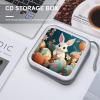 FekiLoot Cute Easter Bunny CD Case Portable DVD Case Holder Large Storage Disc Wallet Bag 40 Capacity Hard Plastic Disc Cases Storage Binder DVD Case Wallet for Car Home Travel view 4