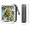 FekiLoot Coconut Tree CD Case Portable DVD Case Holder Large Storage Disc Wallet Bag 40 Capacity Hard Plastic Disc Cases Storage Binder DVD Case Wallet for Car Home Travel view 2