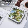 FekiLoot Coconut Tree CD Case Portable DVD Case Holder Large Storage Disc Wallet Bag 40 Capacity Hard Plastic Disc Cases Storage Binder DVD Case Wallet for Car Home Travel view 4