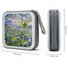 FekiLoot Bluebonnets Scenery CD Case Portable DVD Case Holder Large Storage Disc Wallet Bag 40 Capacity Hard Plastic Disc Cases Storage Binder DVD Case Wallet for Car Home Travel view 2