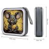 FekiLoot Rat Eats A Piece of Cheese CD Case Portable DVD Case Holder Large Storage Disc Wallet Bag 40 Capacity Hard Plastic Disc Cases Storage Binder DVD Case Wallet for Car Home Travel view 2