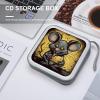 FekiLoot Rat Eats A Piece of Cheese CD Case Portable DVD Case Holder Large Storage Disc Wallet Bag 40 Capacity Hard Plastic Disc Cases Storage Binder DVD Case Wallet for Car Home Travel view 4