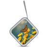 FekiLoot Yellow Flowers Butterflies CD Case Portable DVD Case Holder Large Storage Disc Wallet Bag 40 Capacity Hard Plastic Disc Cases Storage Binder DVD Case Wallet for Car Home Travel view 3