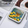 FekiLoot Yellow Flowers Butterflies CD Case Portable DVD Case Holder Large Storage Disc Wallet Bag 40 Capacity Hard Plastic Disc Cases Storage Binder DVD Case Wallet for Car Home Travel view 4