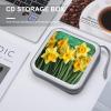 FekiLoot Yellow Daffodils Flowers CD Case Portable DVD Case Holder Large Storage Disc Wallet Bag 40 Capacity Hard Plastic Disc Cases Storage Binder DVD Case Wallet for Car Home Travel view 4