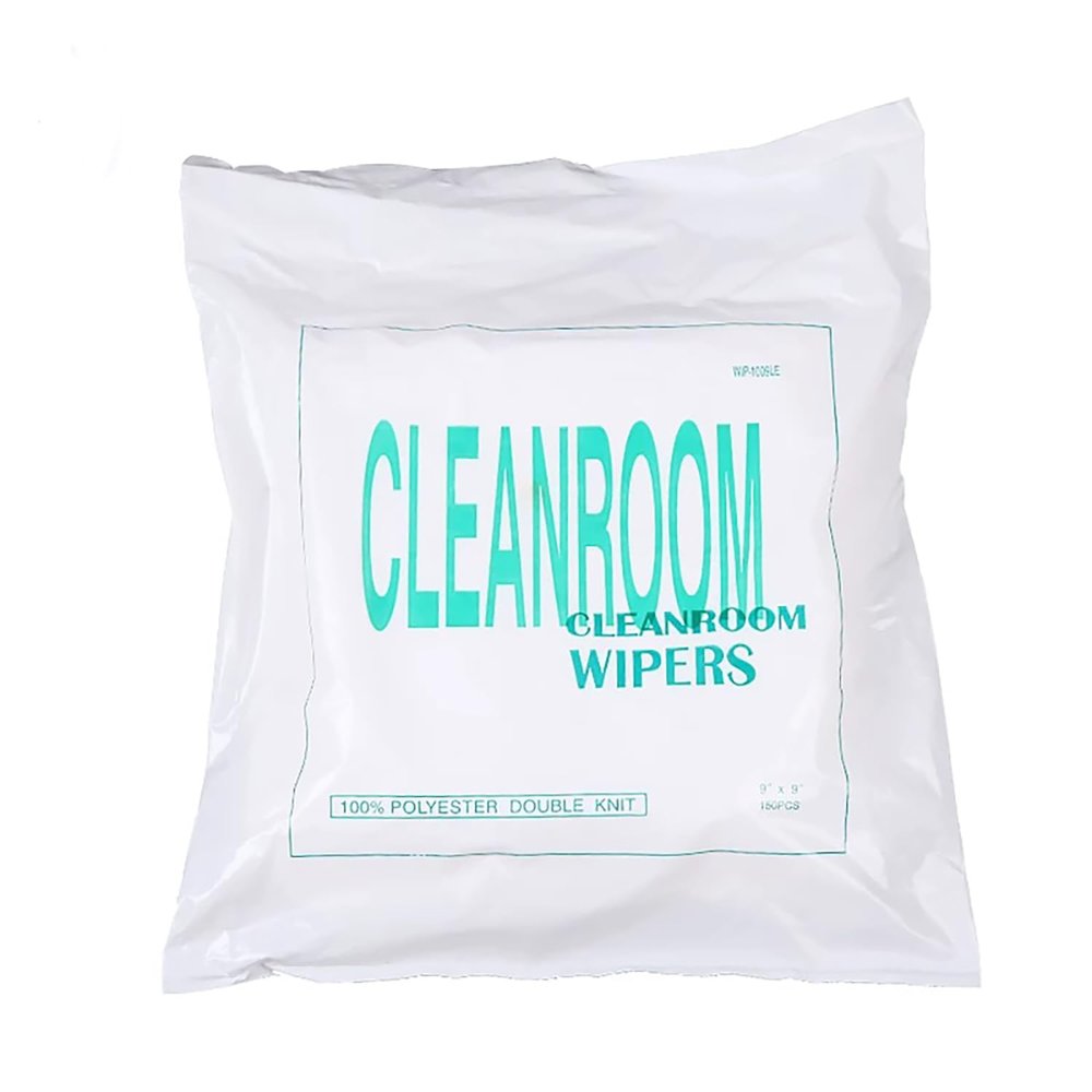 1009LE Laser-Sealed Lint-Free ESD Cleanroom Wipes, Size 21*21cm/pc, 150pcs per Pack, Lab & Lens Cleaning Anti-static Cloth for Optics, Camera & Industrial Use | Dust-Free, Non-Shedding (White,1)