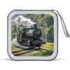 FekiLoot Steam Train CD Case Portable DVD Case Holder Large Storage Disc Wallet Bag 40 Capacity Hard Plastic Disc Cases Storage Binder DVD Case Wallet for Car Home Travel view 1