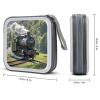FekiLoot Steam Train CD Case Portable DVD Case Holder Large Storage Disc Wallet Bag 40 Capacity Hard Plastic Disc Cases Storage Binder DVD Case Wallet for Car Home Travel view 2