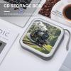 FekiLoot Steam Train CD Case Portable DVD Case Holder Large Storage Disc Wallet Bag 40 Capacity Hard Plastic Disc Cases Storage Binder DVD Case Wallet for Car Home Travel view 4