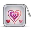 FekiLoot Heart Shaped Pattern CD Case Portable DVD Case Holder Large Storage Disc Wallet Bag 40 Capacity Hard Plastic Disc Cases Storage Binder DVD Case Wallet for Car Home Travel view 1