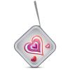FekiLoot Heart Shaped Pattern CD Case Portable DVD Case Holder Large Storage Disc Wallet Bag 40 Capacity Hard Plastic Disc Cases Storage Binder DVD Case Wallet for Car Home Travel view 3