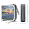 FekiLoot Texas Bluebonnets Scenery CD Case Portable DVD Case Holder Large Storage Disc Wallet Bag 40 Capacity Hard Plastic Disc Cases Storage Binder DVD Case Wallet for Car Home Travel view 2